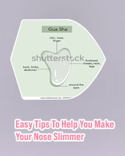 Gua sha for slimmer nose