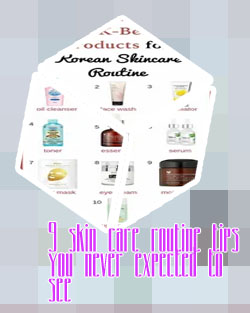 Korean skin care routine products