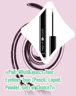 Powder to liquid eyeliner