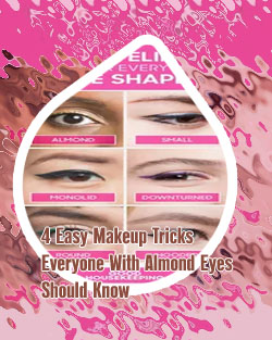 Winged eyeliner for almond eyes